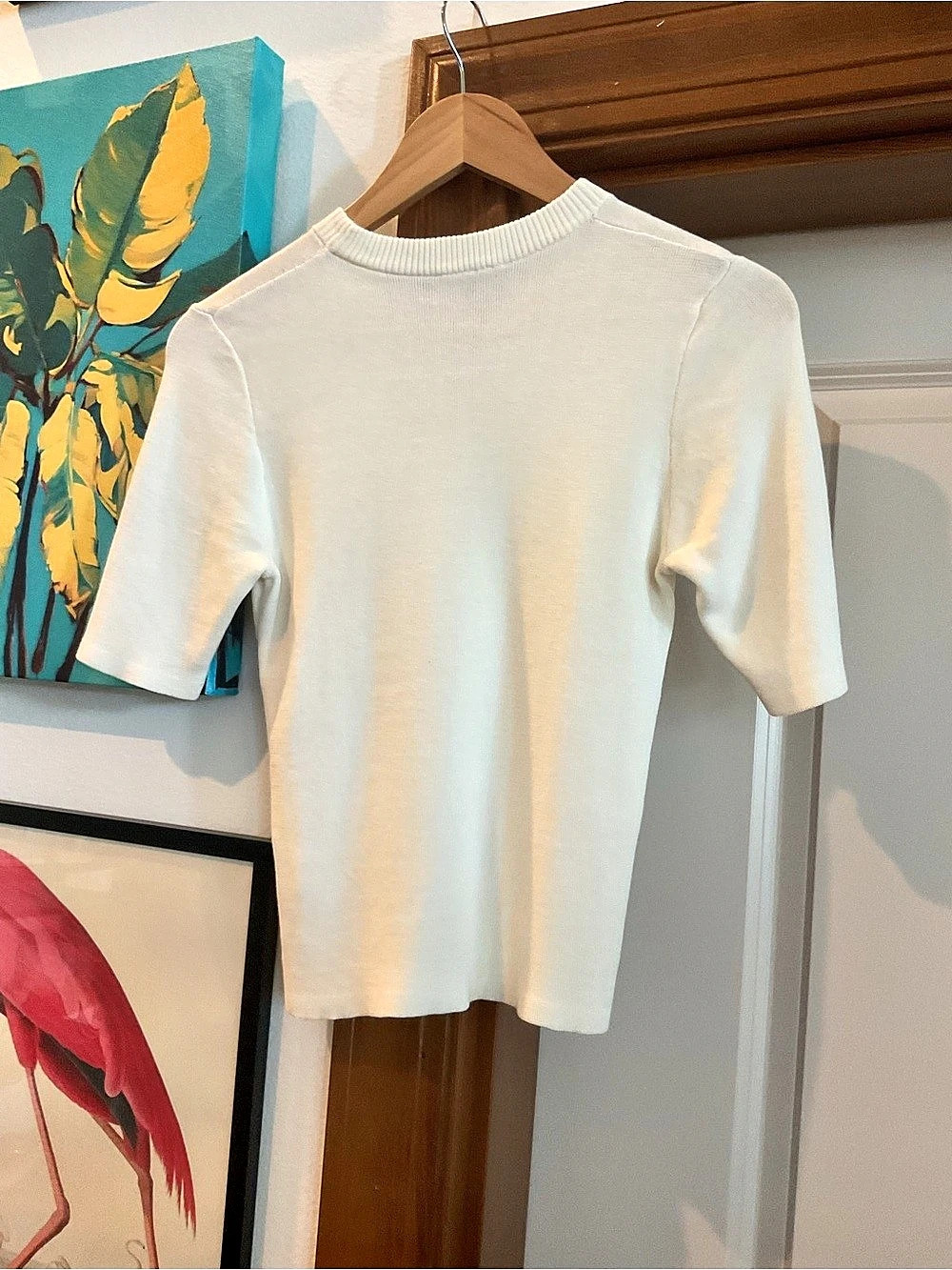STAUD Rainbow Embroidery Cream Size Small Like New - Picture 2 of 3